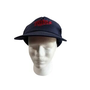 VTG MLB Minnesota Twins Baseball Hat Navy Blue Red Dairy‎ Queen 50th Anniversary